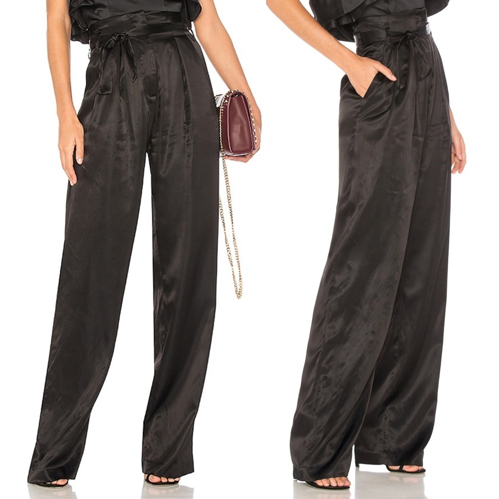 AMUR Black Wide Leg Pants